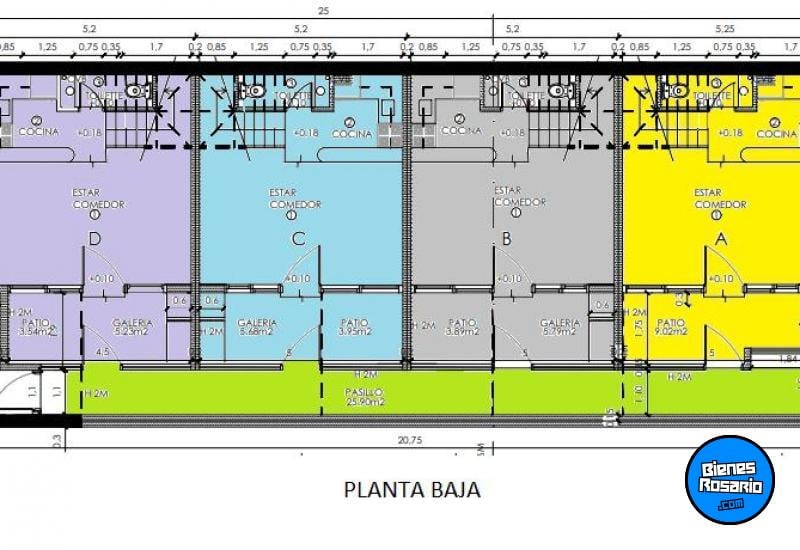 Departamentos de pasillo - Rosario - Venta
