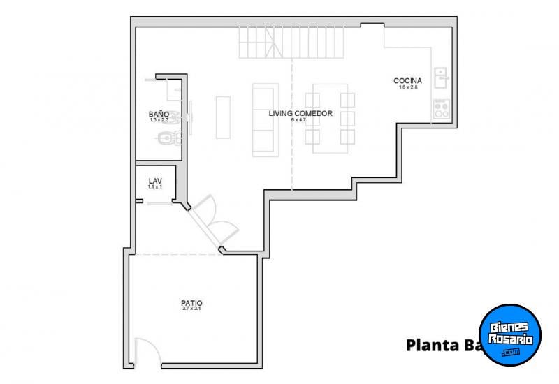 Departamentos de pasillo - Rosario - Venta