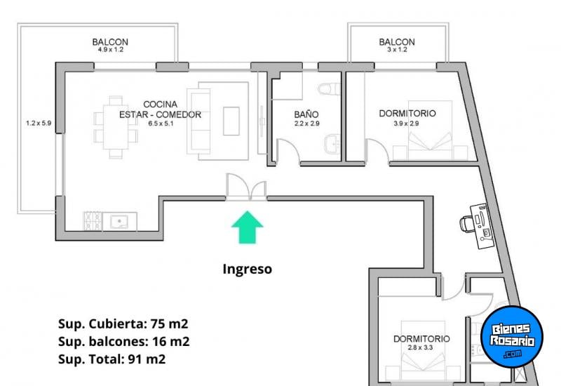 Departamentos - Rosario - Venta