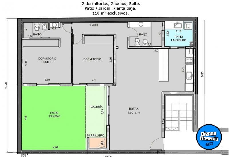Departamentos de pasillo - Rosario - Venta