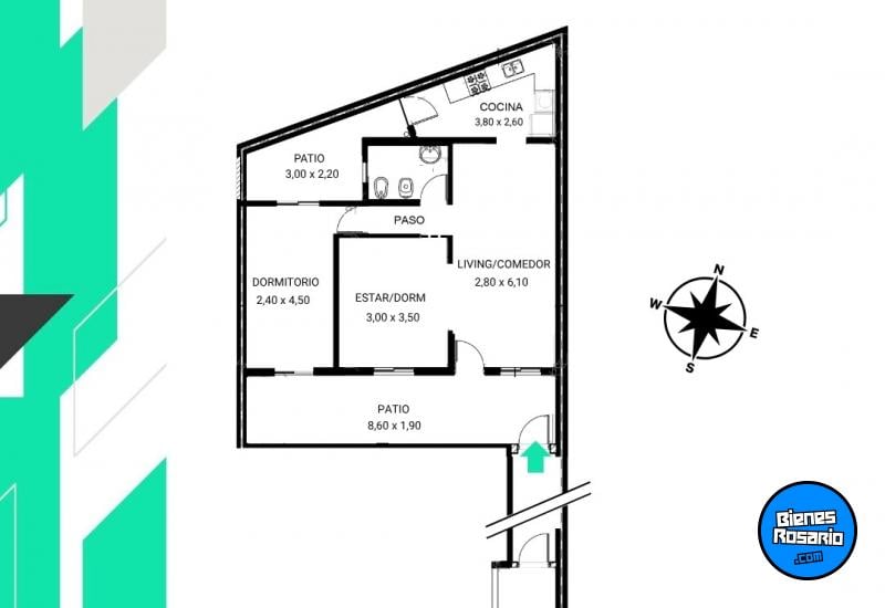 Departamentos de pasillo - Venta