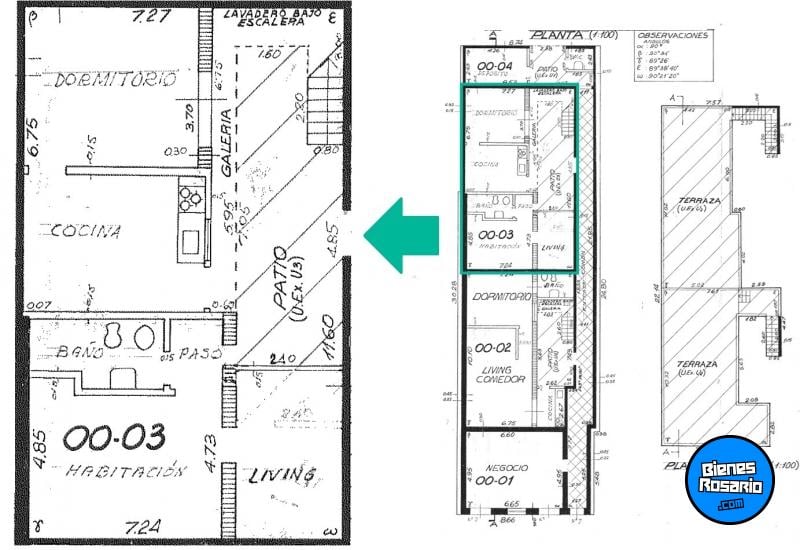 Departamentos de pasillo - Rosario - Venta