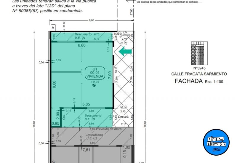 Departamentos de pasillo - Rosario - Venta