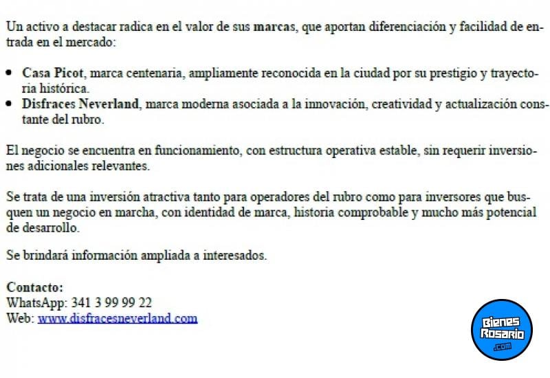 Fondos de comercio - Rosario - Venta